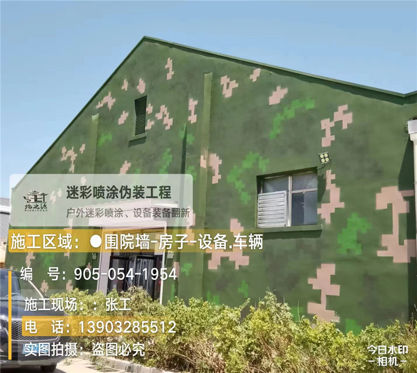 张家口外墙数码迷彩漆施工报价清单(100㎡标准墙面测算)